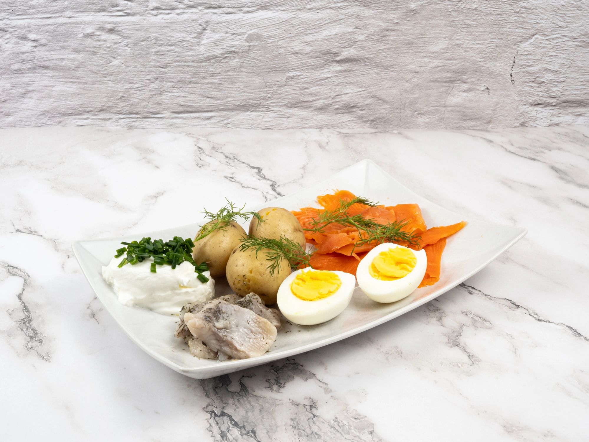 Premium salmon presentation on a plate